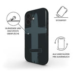 JUSTIFIED robuste Handyhülle in Schwarz Tech Accessories Podbase 