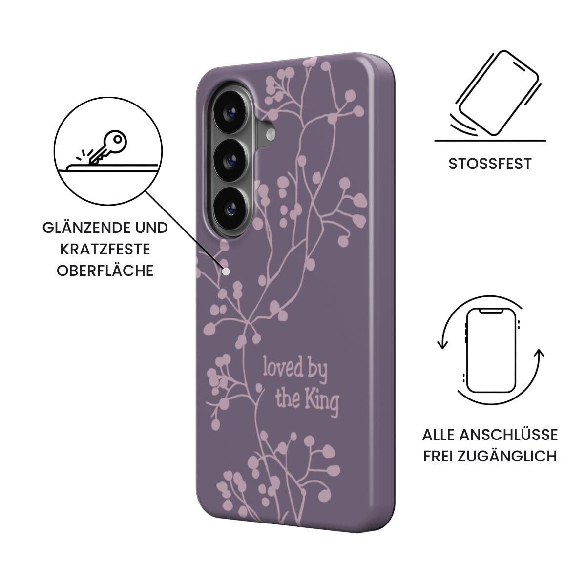 Loved by the King Magnetic Handyhülle in Flieder Tech Accessories Podbase 