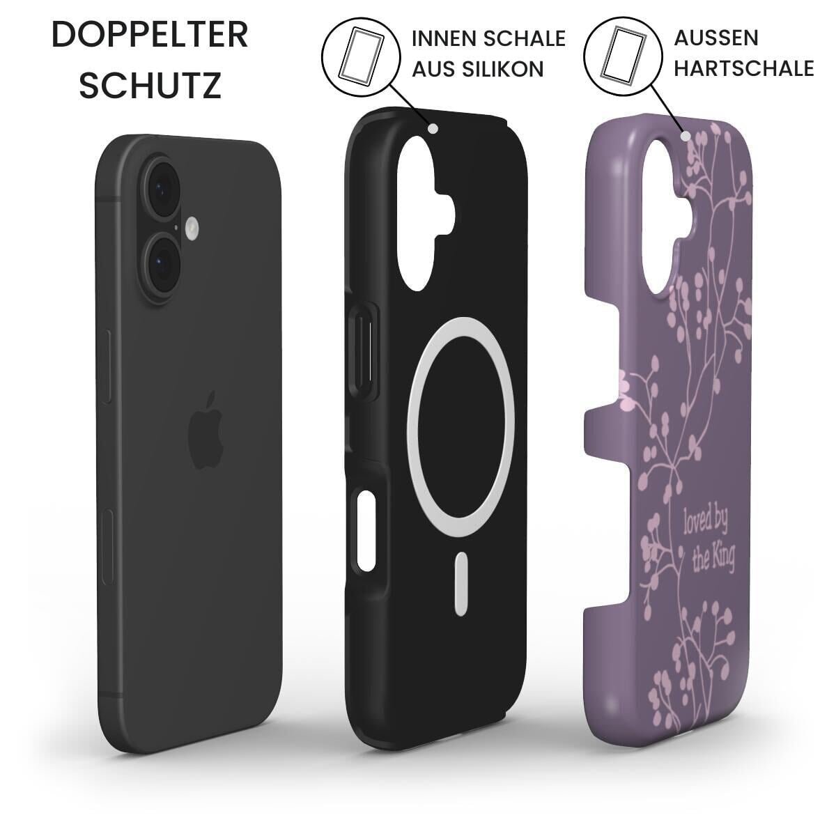 Loved by the King MagSafe Handyhülle in Flieder Tech Accessories Podbase 