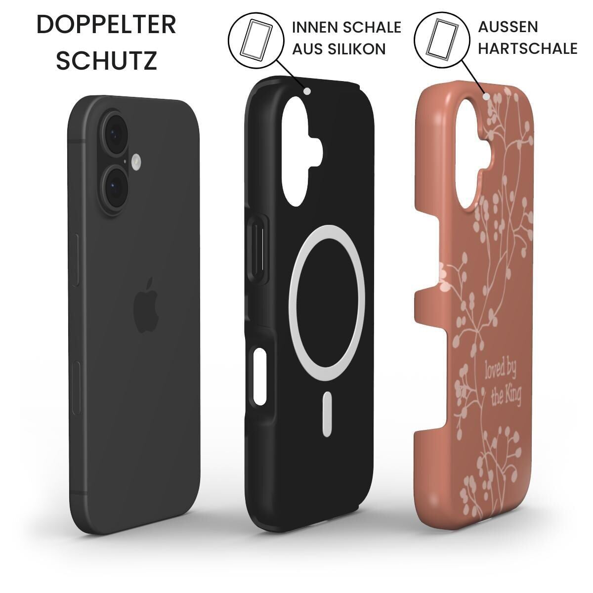 Loved by the King MagSafe Handyhülle in Terrakotta Tech Accessories Podbase 