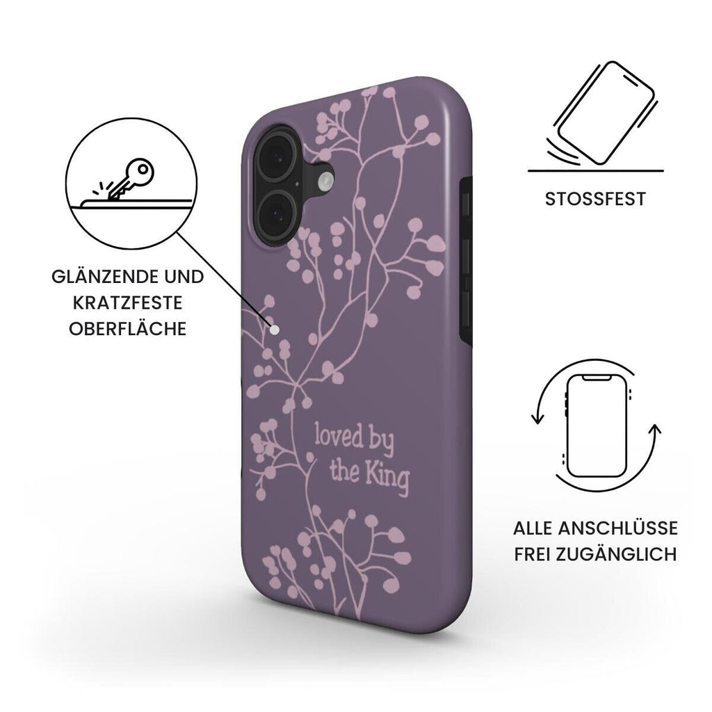 Loved by the King Robuste Handyhülle in Flieder Tech Accessories Podbase 