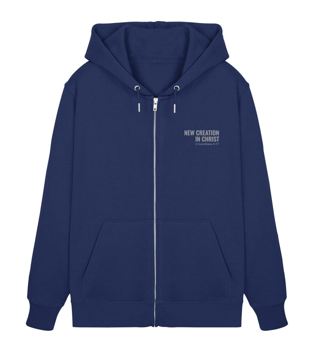 NEW CREATION IN CHRIST ZIPPER - Unisex Organic Zipper 2.0 ST/ST Connector Zipper 2.0 ST/ST Shirtee French Navy XS 