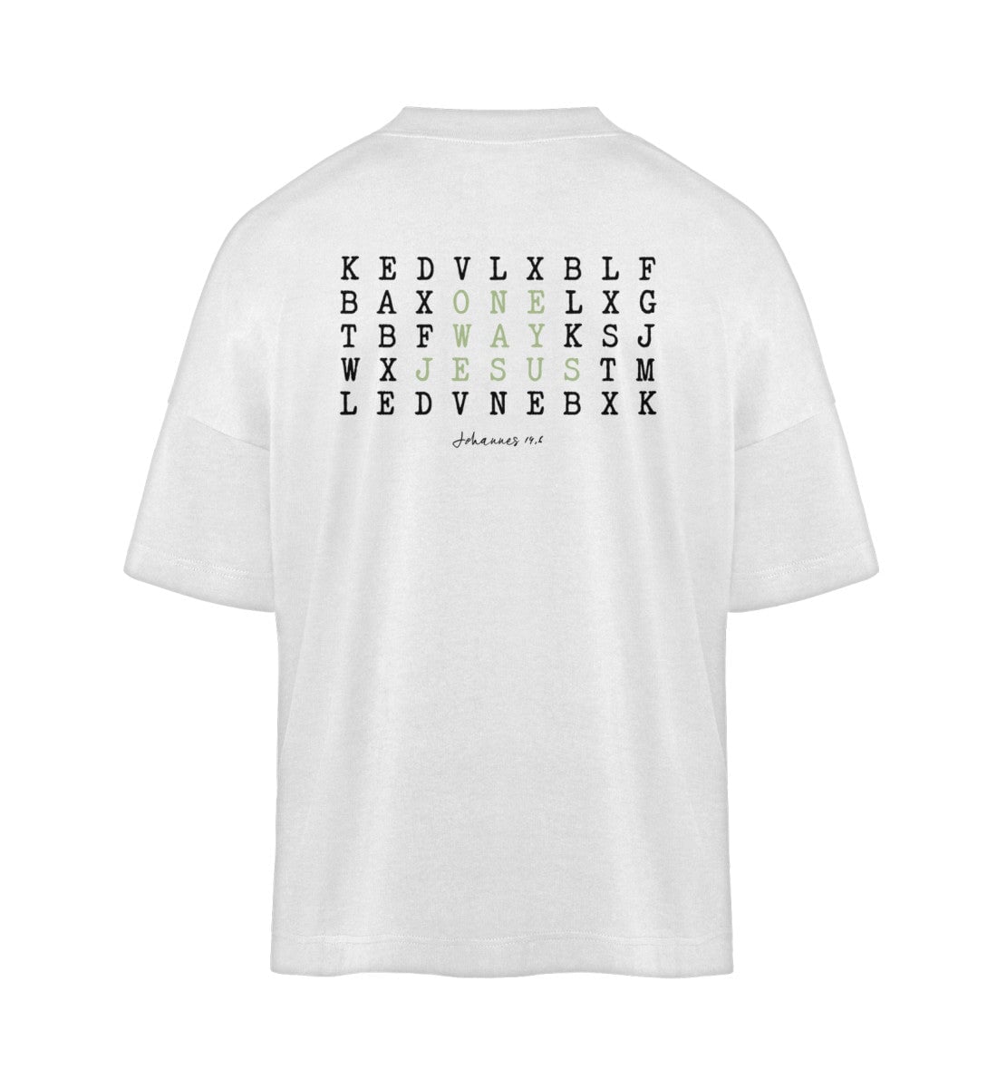 ONE WAY JESUS OVERSIZED SHIRT BACKPRINT Blaster Oversized Shirt ST/ST Shirtee Weiß S 