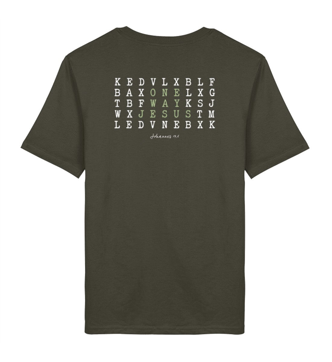 ONE WAY JESUS SHIRT BACKPRINT Creator T-Shirt 2.0 ST/ST Shirtee Erdfarben XS 