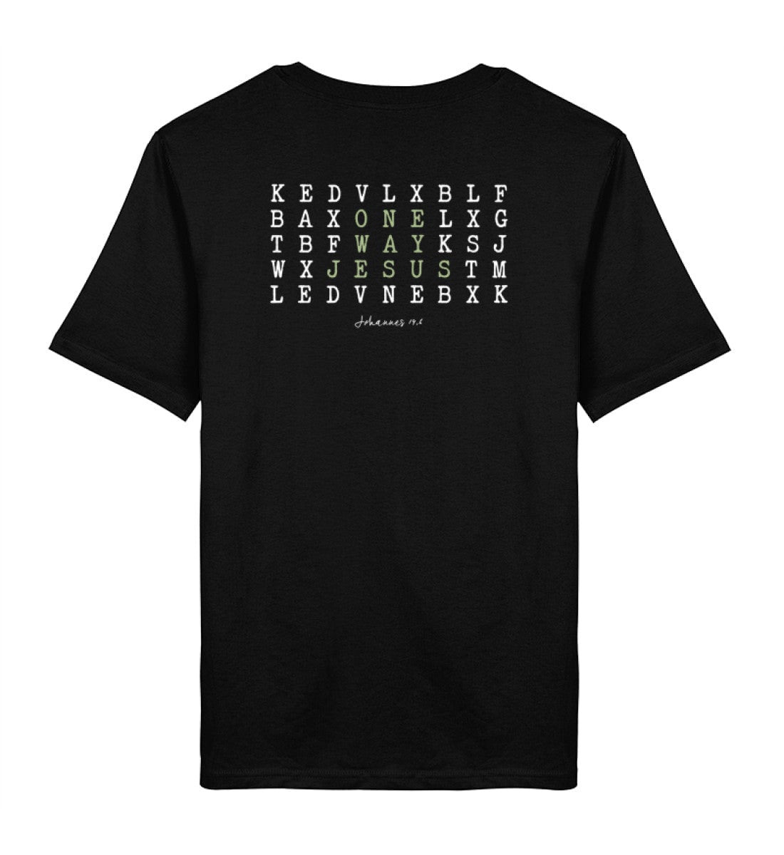 ONE WAY JESUS SHIRT BACKPRINT Creator T-Shirt 2.0 ST/ST Shirtee Schwarz XS 