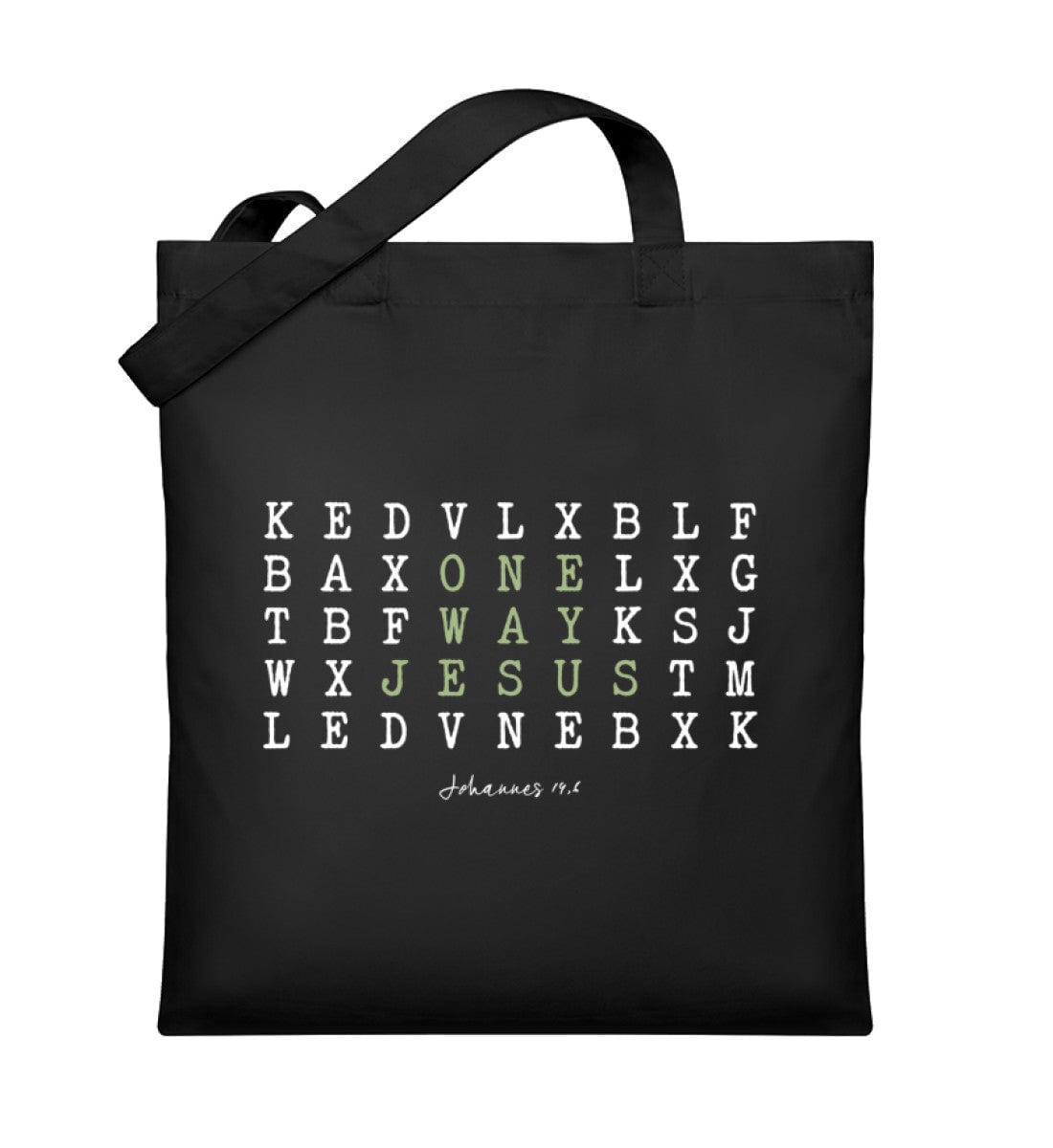 ONE WAY JESUS TASCHE Organic Jutebeutel Shirtee Black OneSize 
