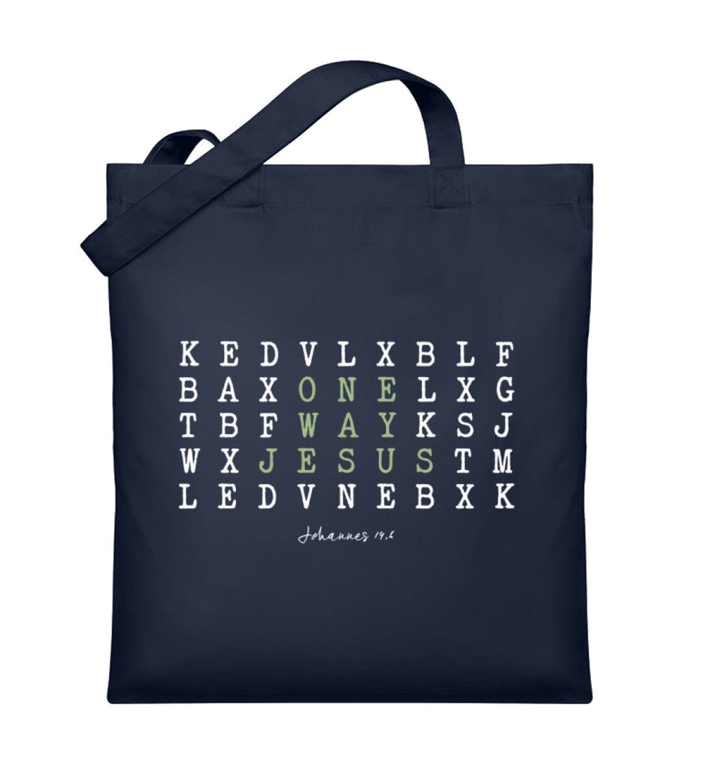 ONE WAY JESUS TASCHE Organic Jutebeutel Shirtee French Navy OneSize 