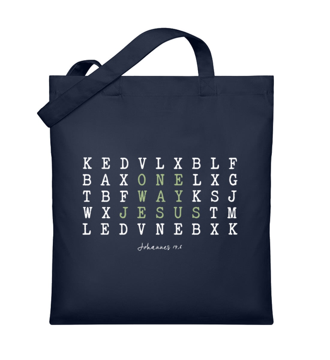 ONE WAY JESUS TASCHE Organic Jutebeutel Shirtee French Navy OneSize 