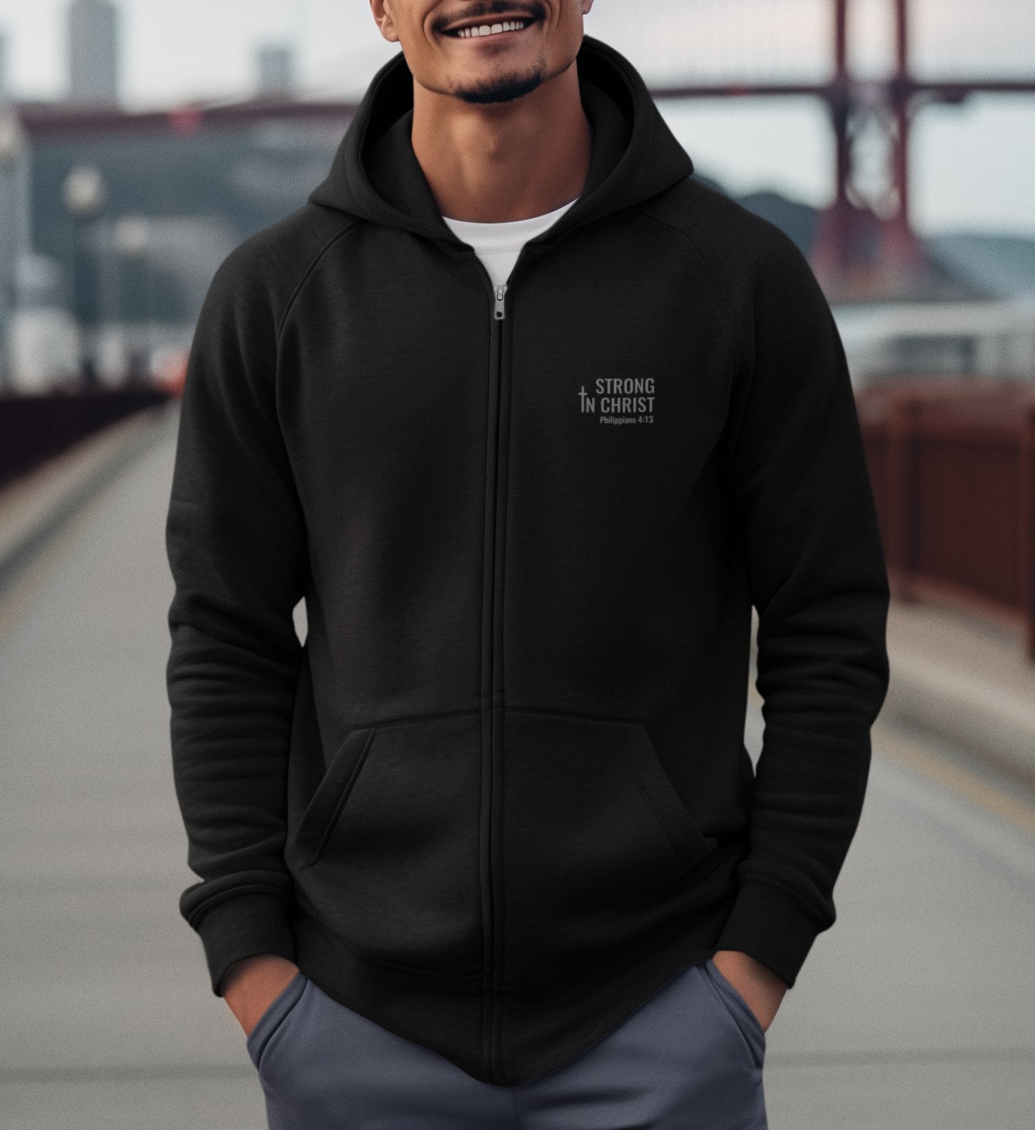 STRONG IN CHRIST ZIPPER Connector Zipper 2.0 ST/ST Shirtee 